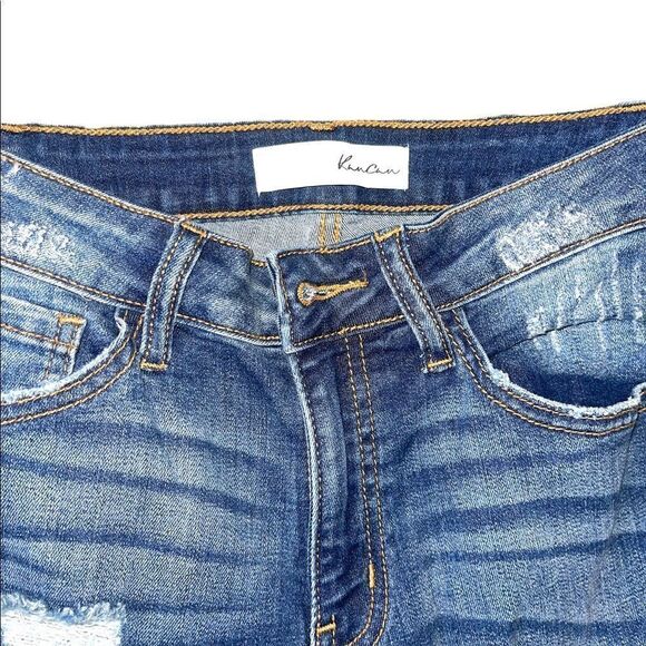 Kancan Womens Vienna Mid Rise Leopard Patch Super Skinny Jeans - Picture 13 of 15